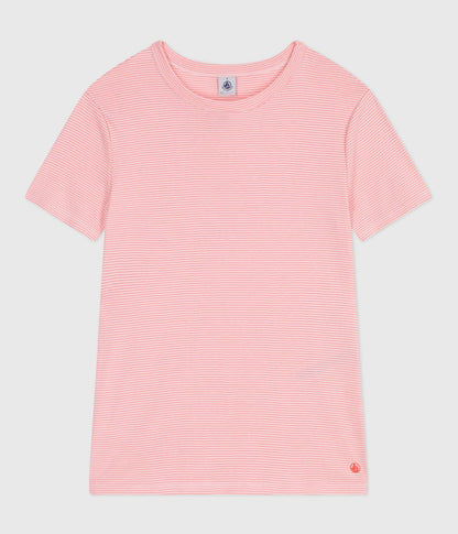 Tee-shirt femme en coton manches courtes à rayures – F1