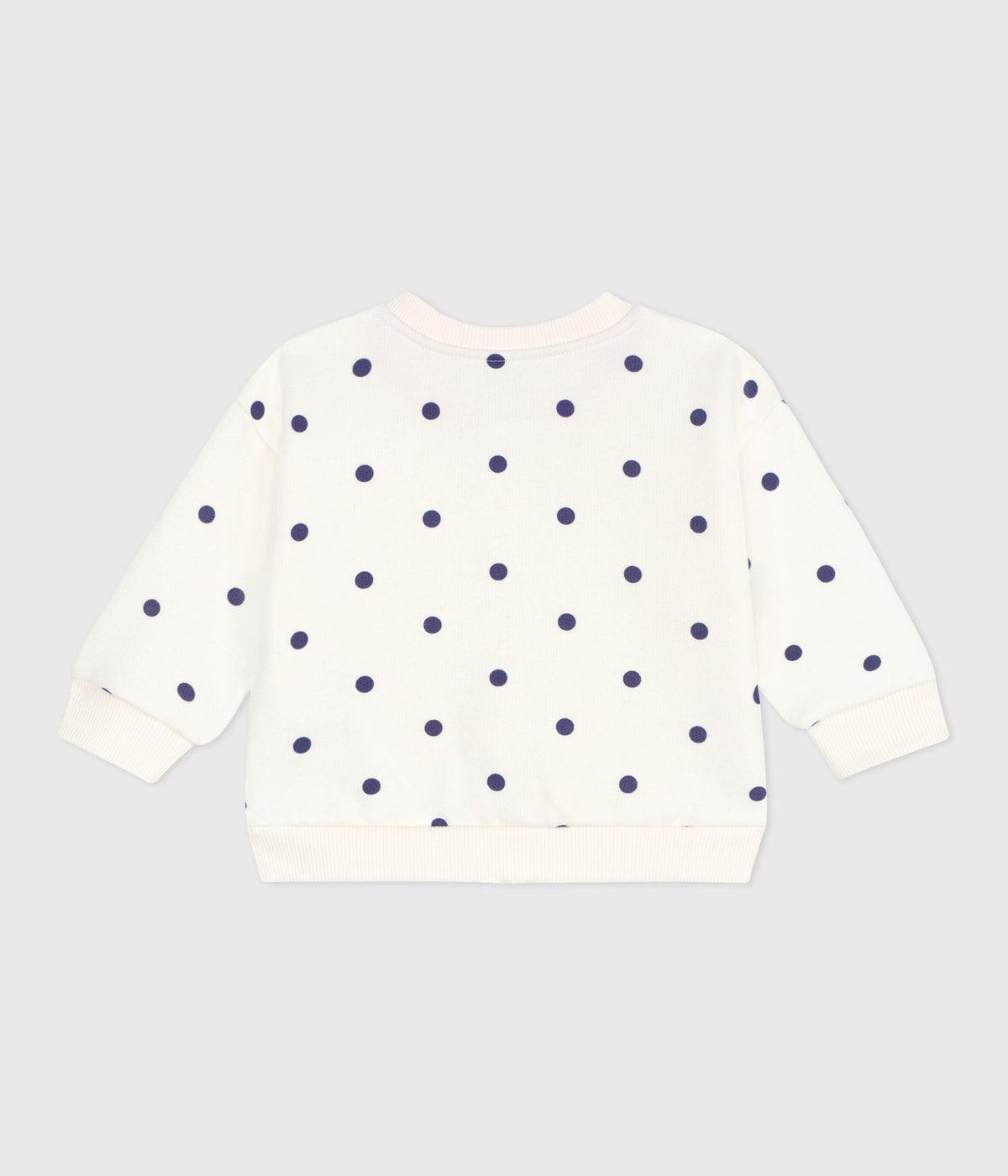 Veste teddy bébé en coton, imprimée à pois – D1