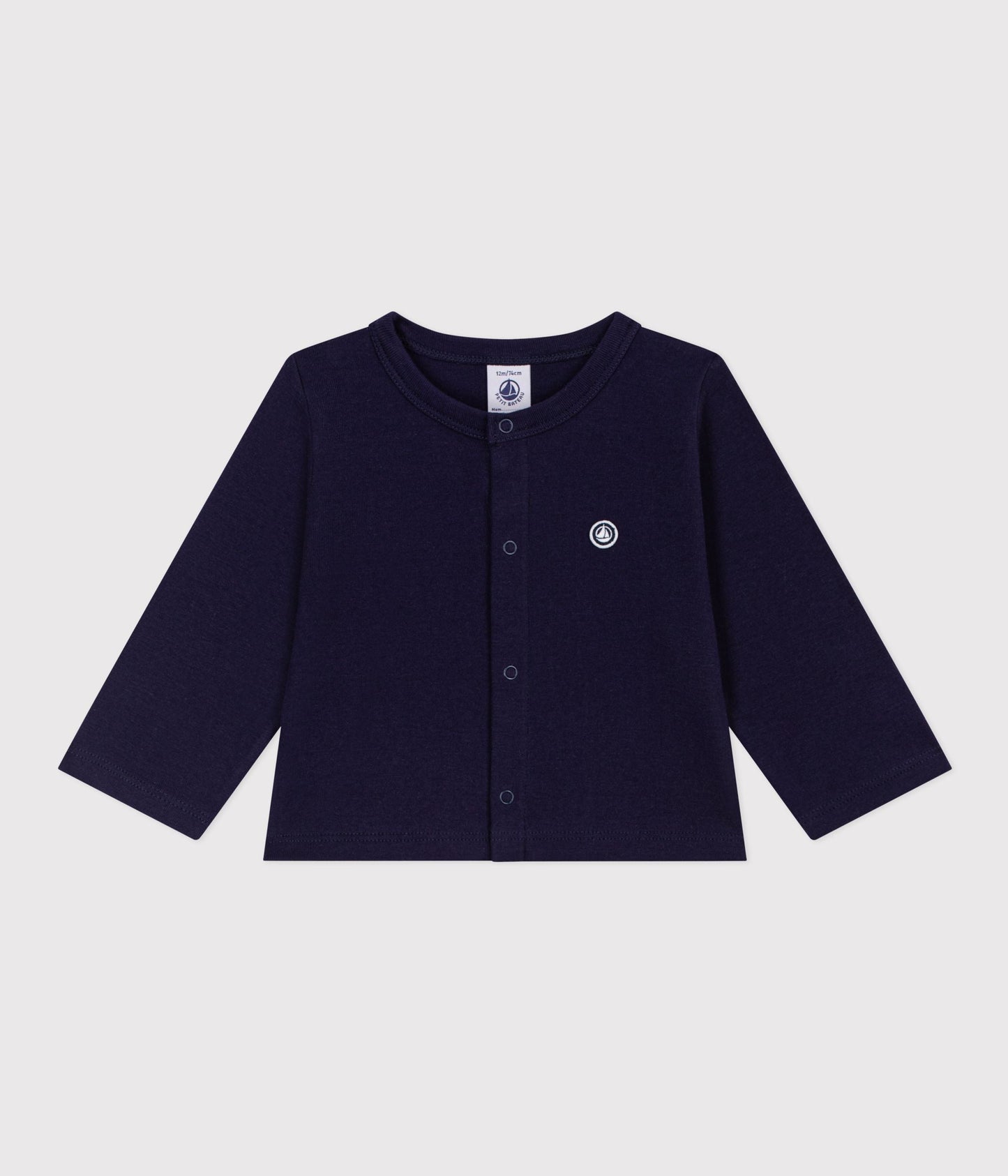 Cardigan bébé en coton uni – F1