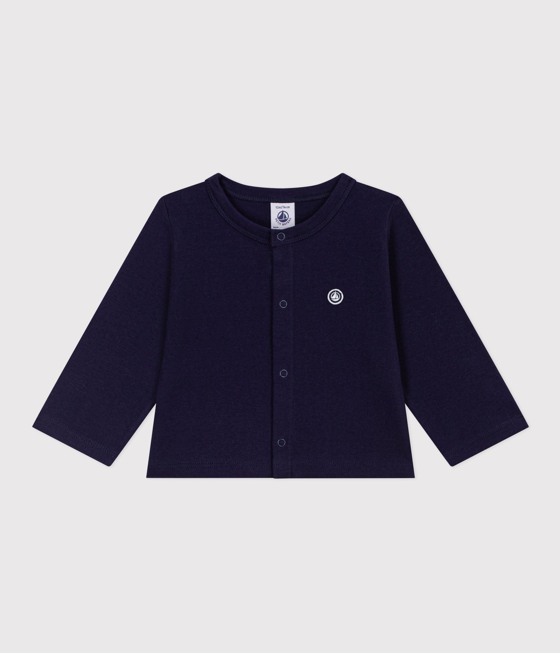 Cardigan bébé en coton uni – F1