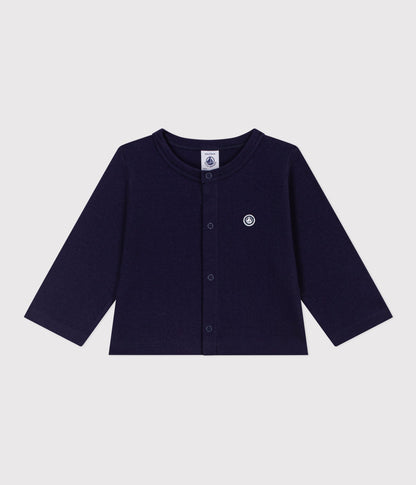 Cardigan bébé en coton uni – F1