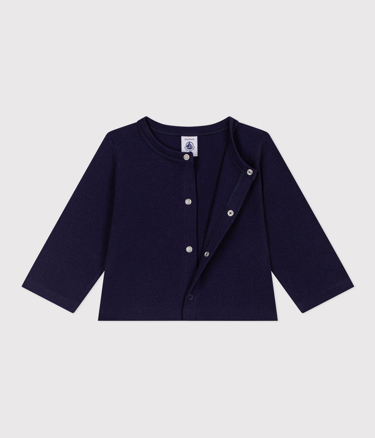 Cardigan bébé en coton uni – F2