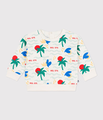 Sweatshirt à capuche bébé en coton imprimé – F1