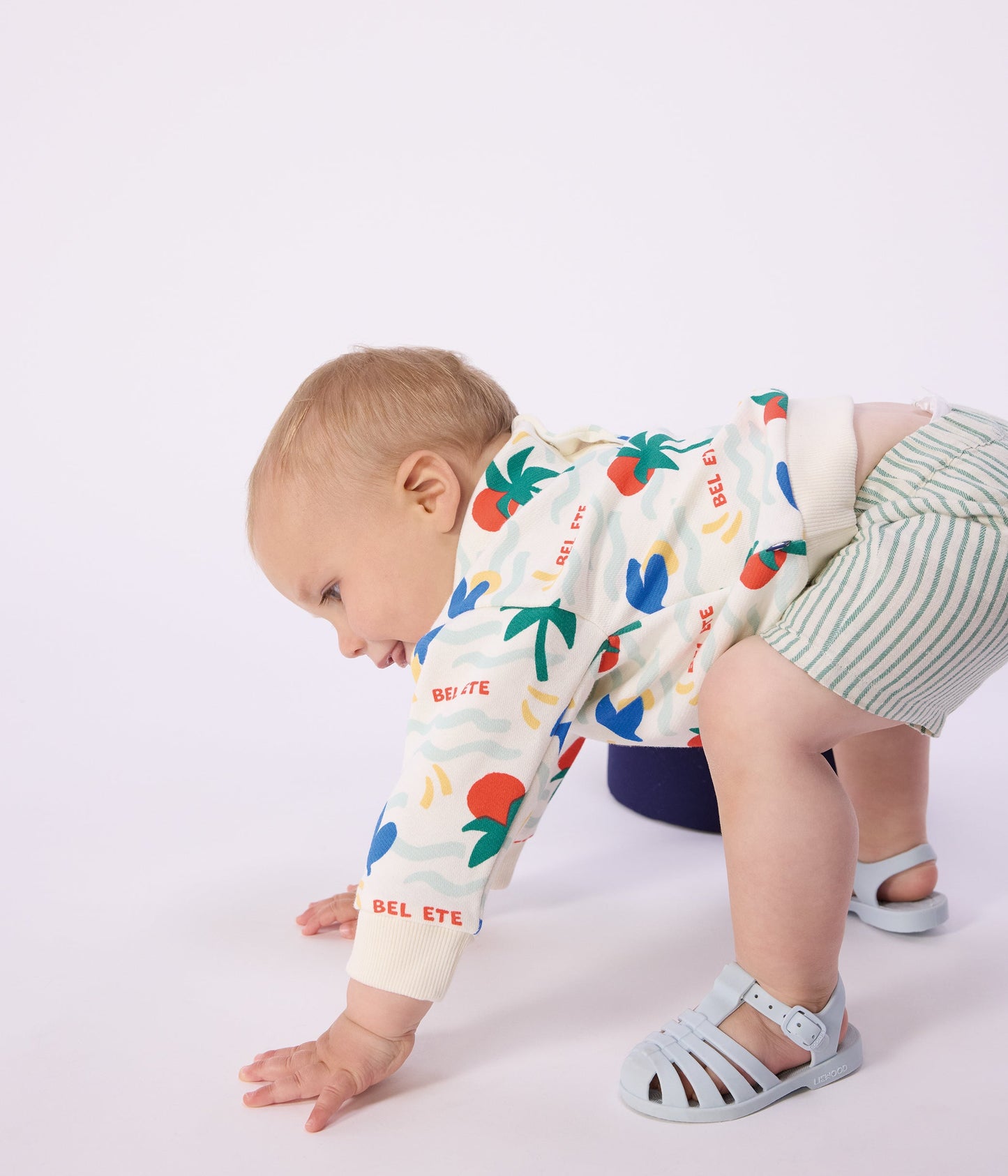 Sweatshirt à capuche bébé en coton imprimé – J2