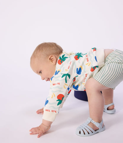 Sweatshirt à capuche bébé en coton imprimé – J2