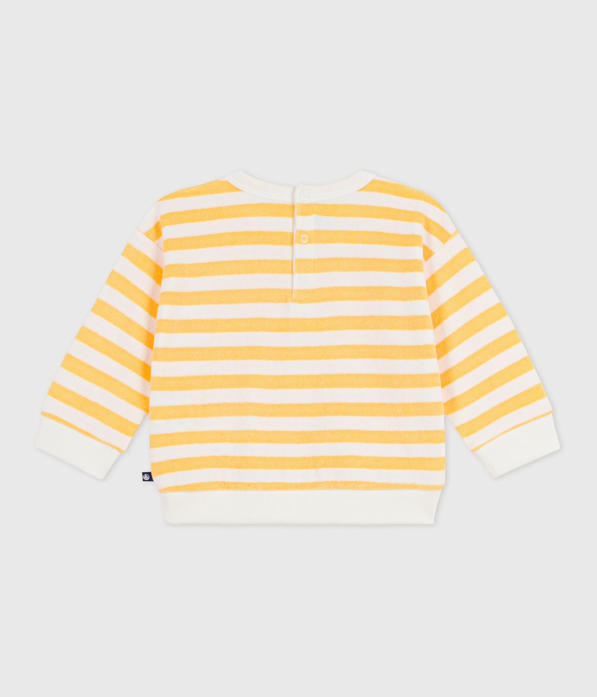 Sweatshirt à capuche bébé en coton rayé – D1