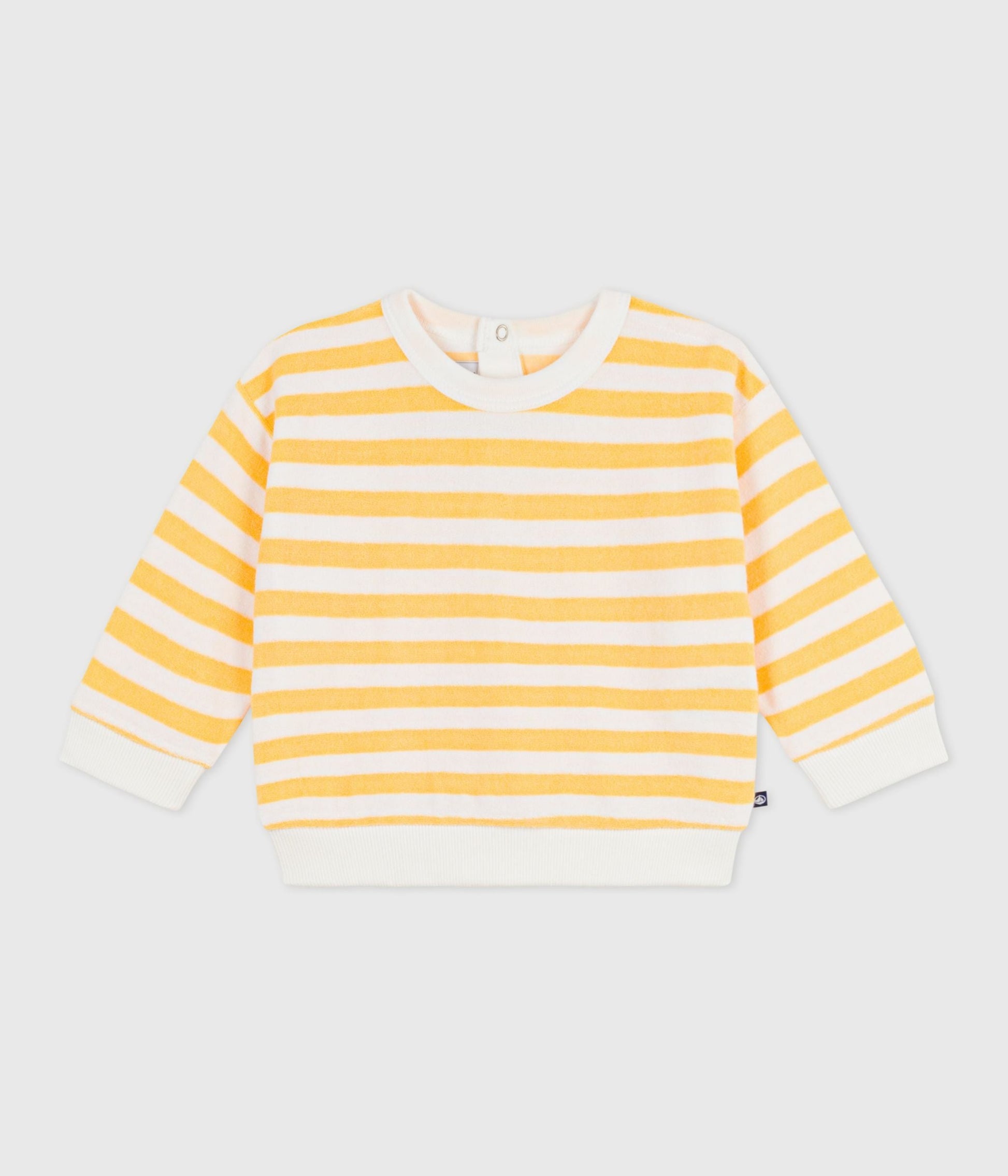 Sweatshirt à capuche bébé en coton rayé – F1