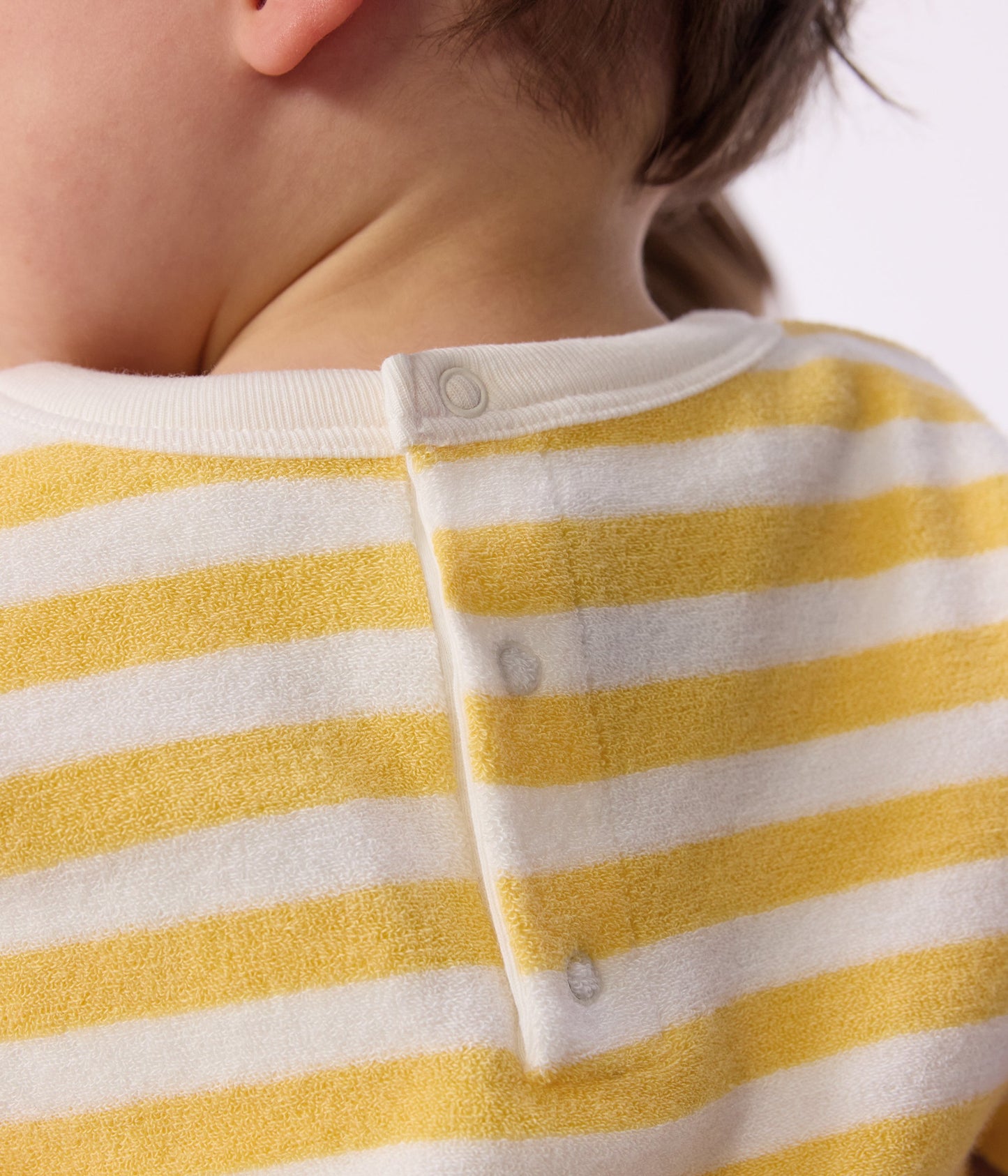 Sweatshirt à capuche bébé en coton rayé – J4