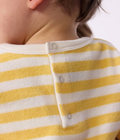 Sweatshirt à capuche bébé en coton rayé – J4