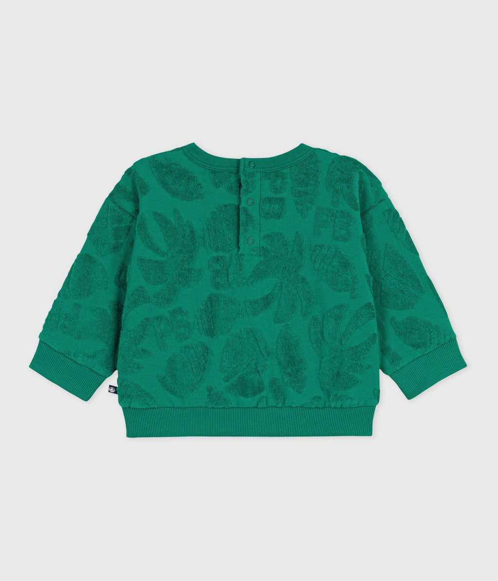 Sweatshirt à capuche bébé en coton motifs palmiers – D1