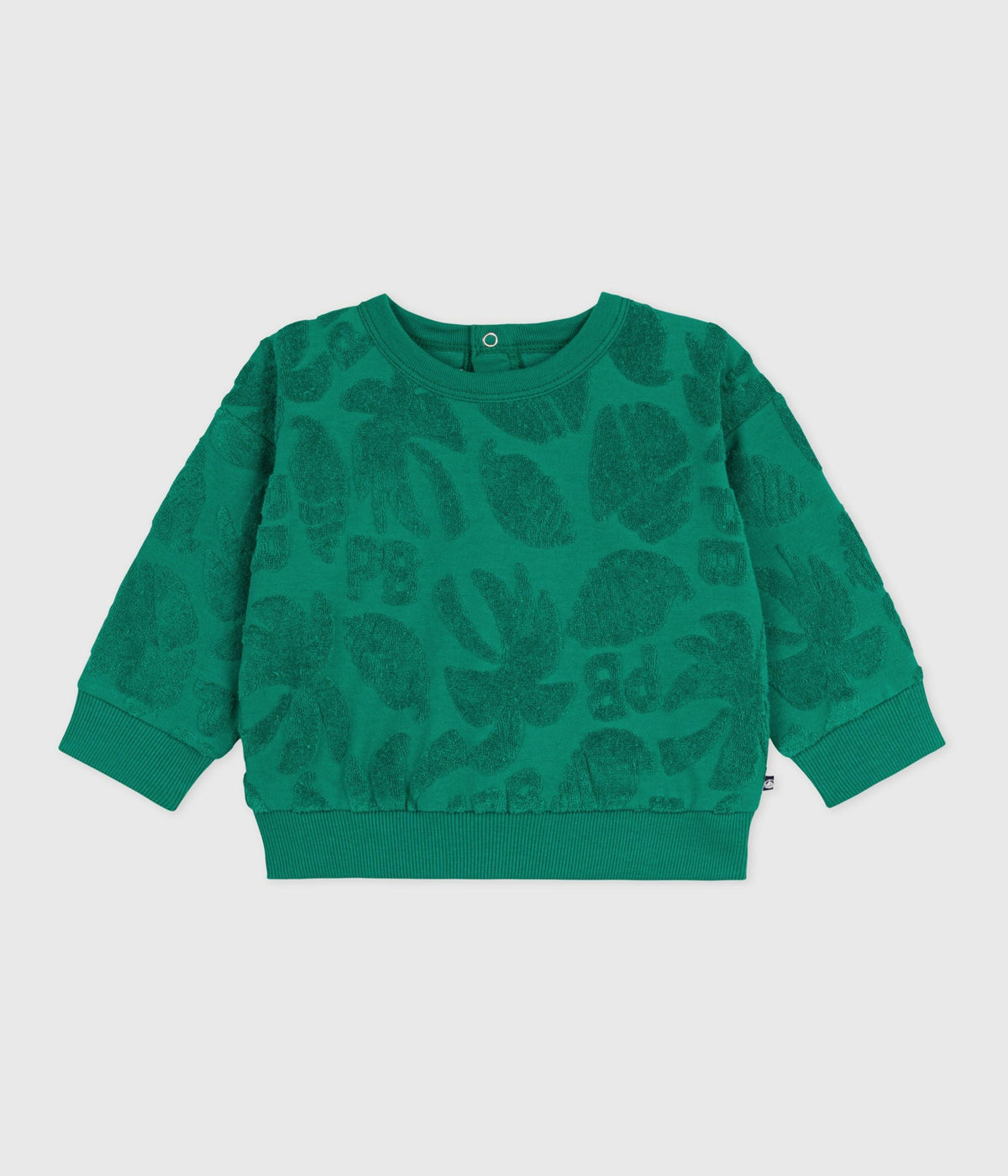 Sweatshirt à capuche bébé en coton motifs palmiers – F1