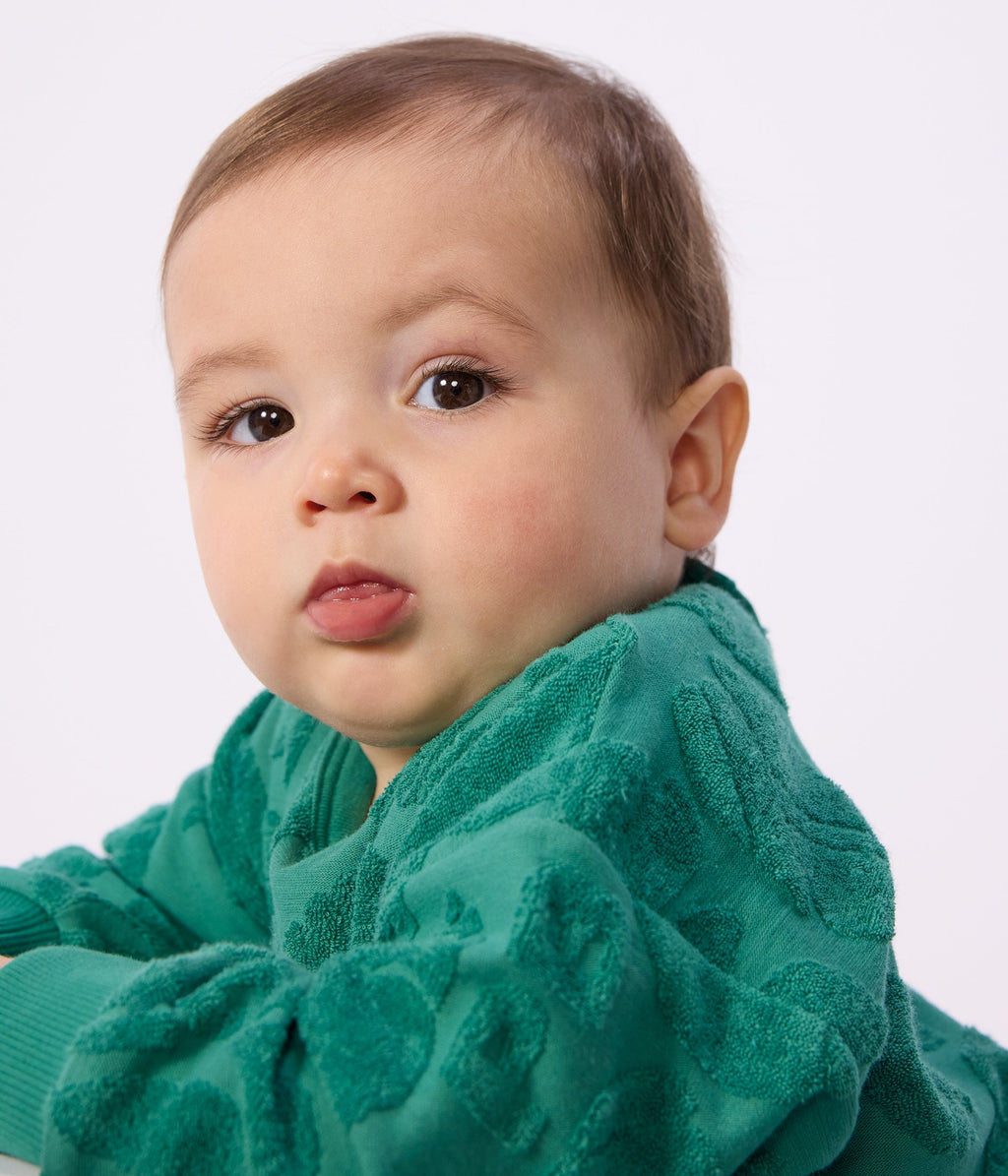 Sweatshirt à capuche bébé en coton motifs palmiers – J2