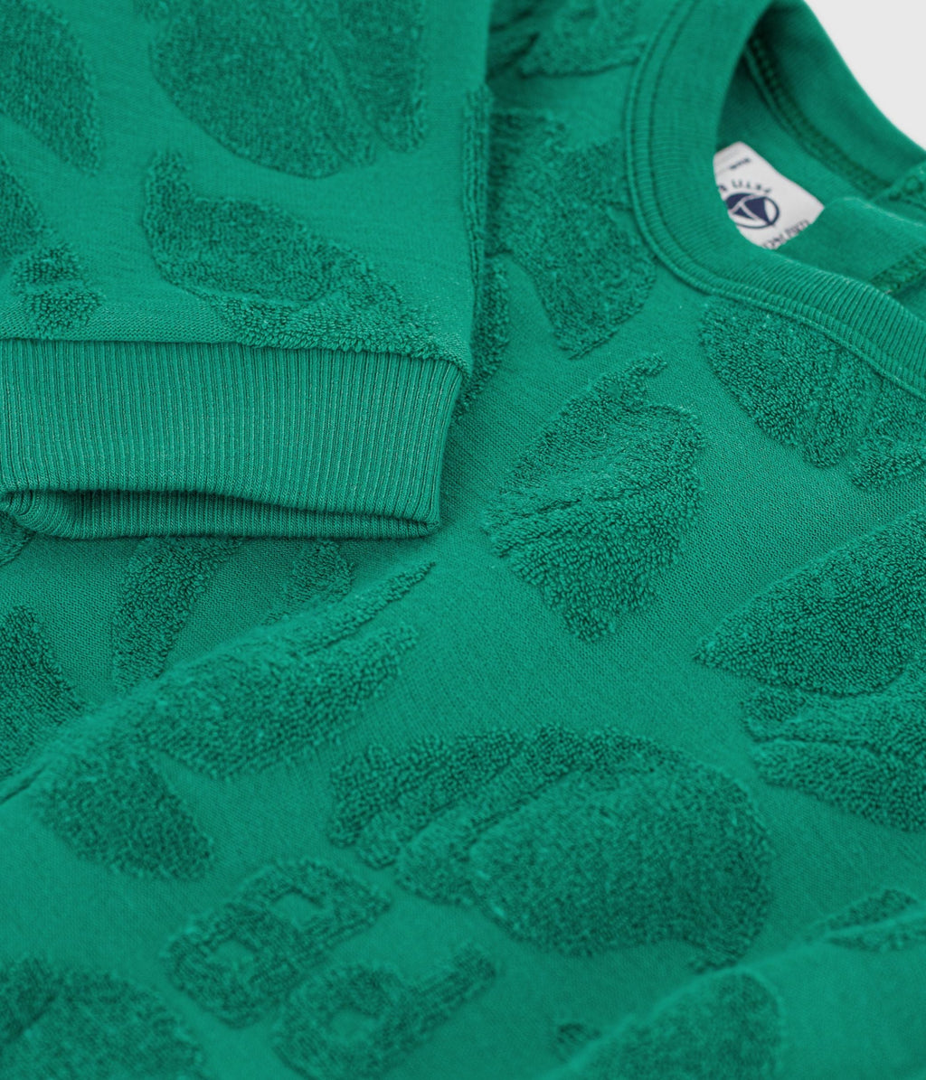Sweatshirt à capuche bébé en coton motifs palmiers – Z1