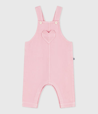 Salopette longue bébé en coton, unie – F1