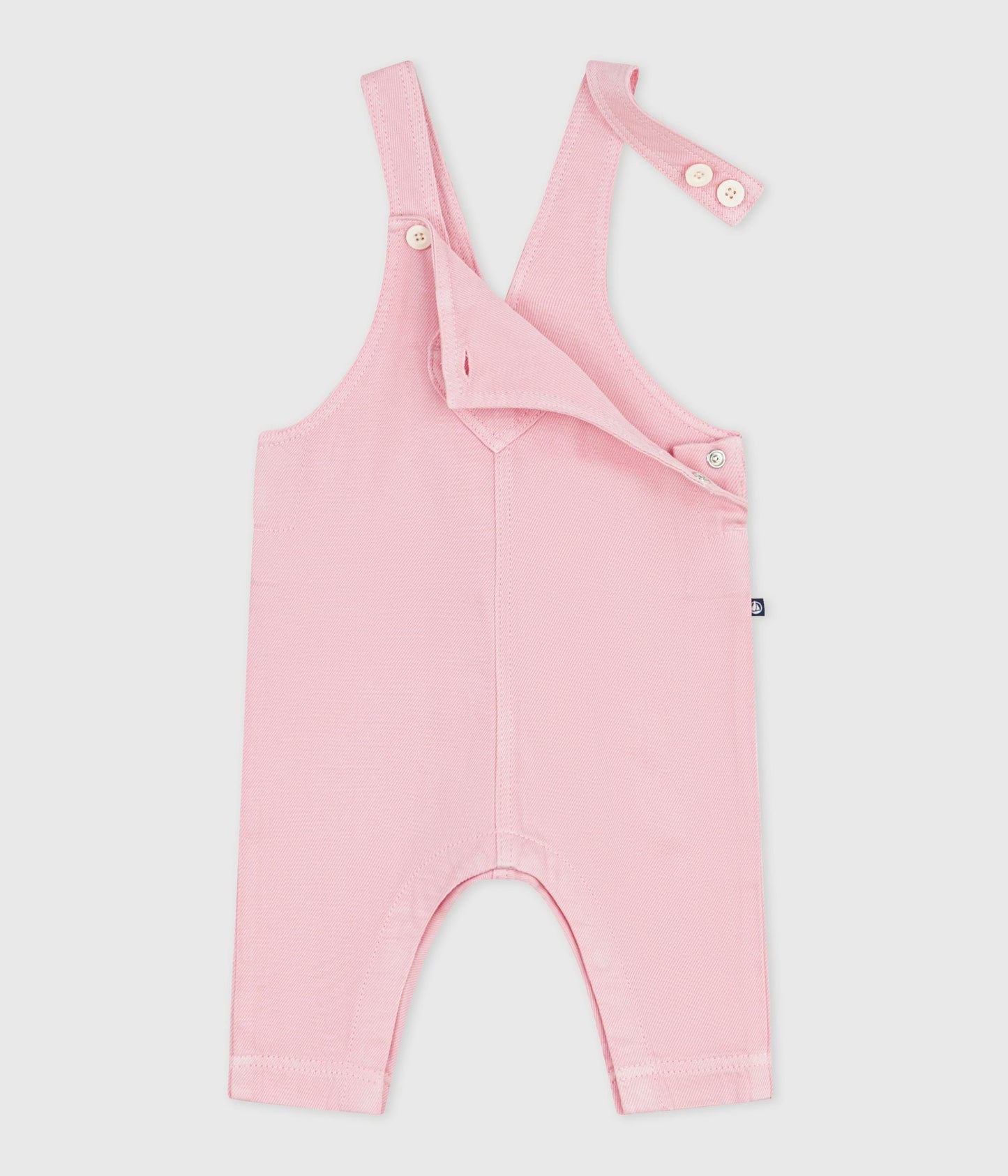 Salopette longue bébé en coton, unie – F2