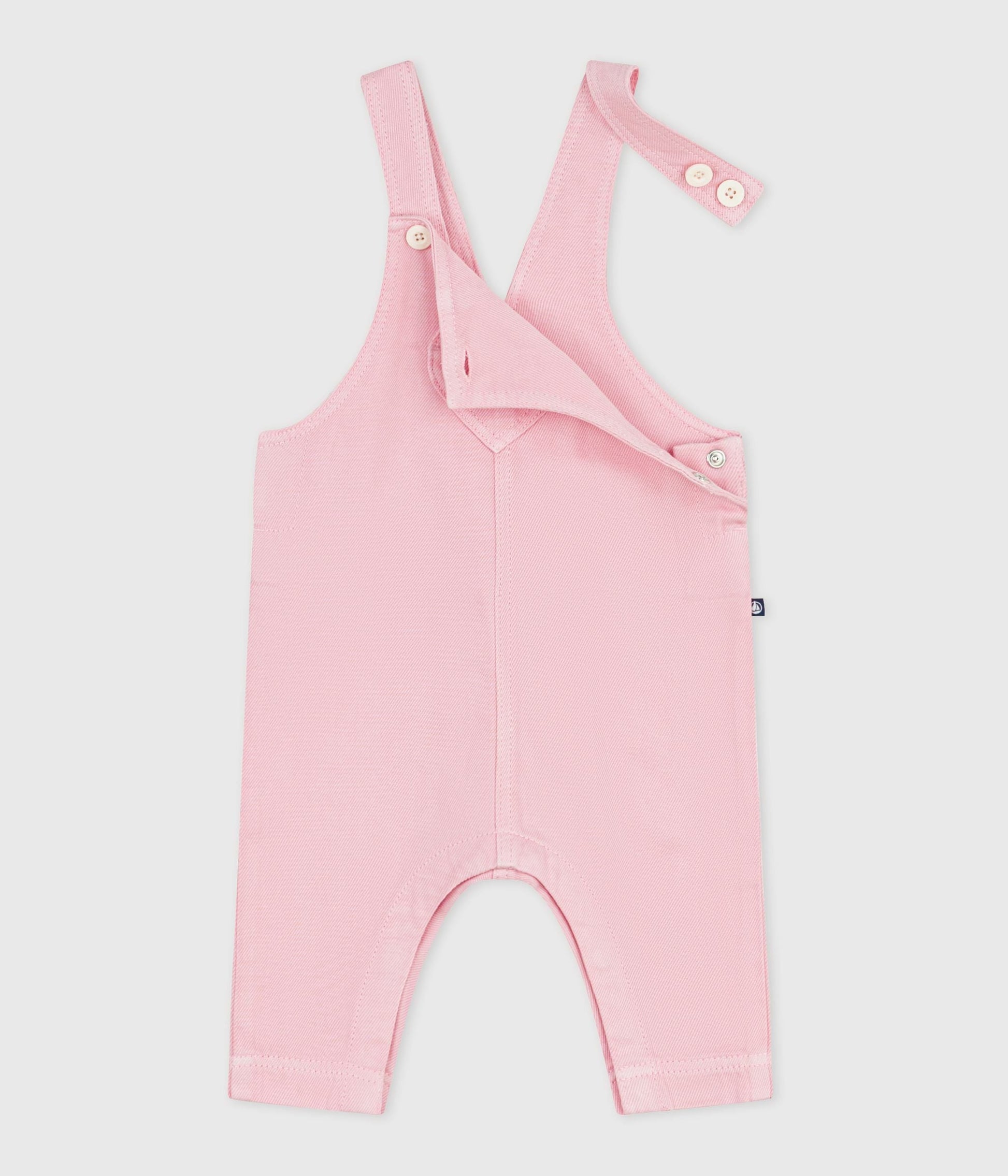 Salopette longue bébé en coton, unie – F2