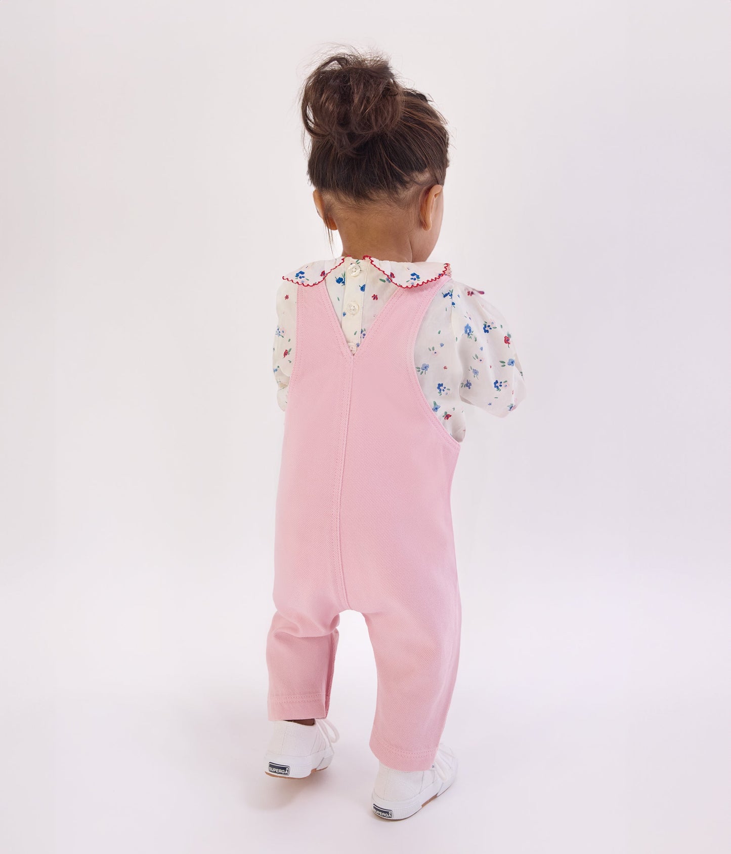 Salopette longue bébé en coton, unie – J2