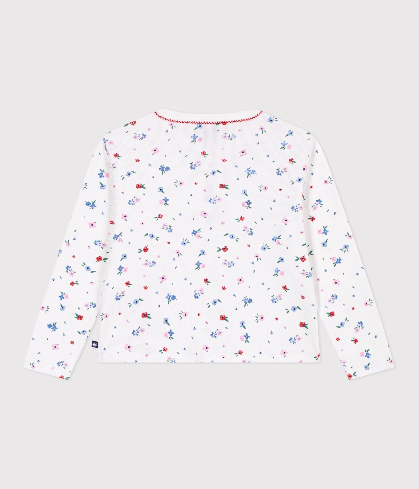 Cardigan enfant en coton imprimé fleurs – D1