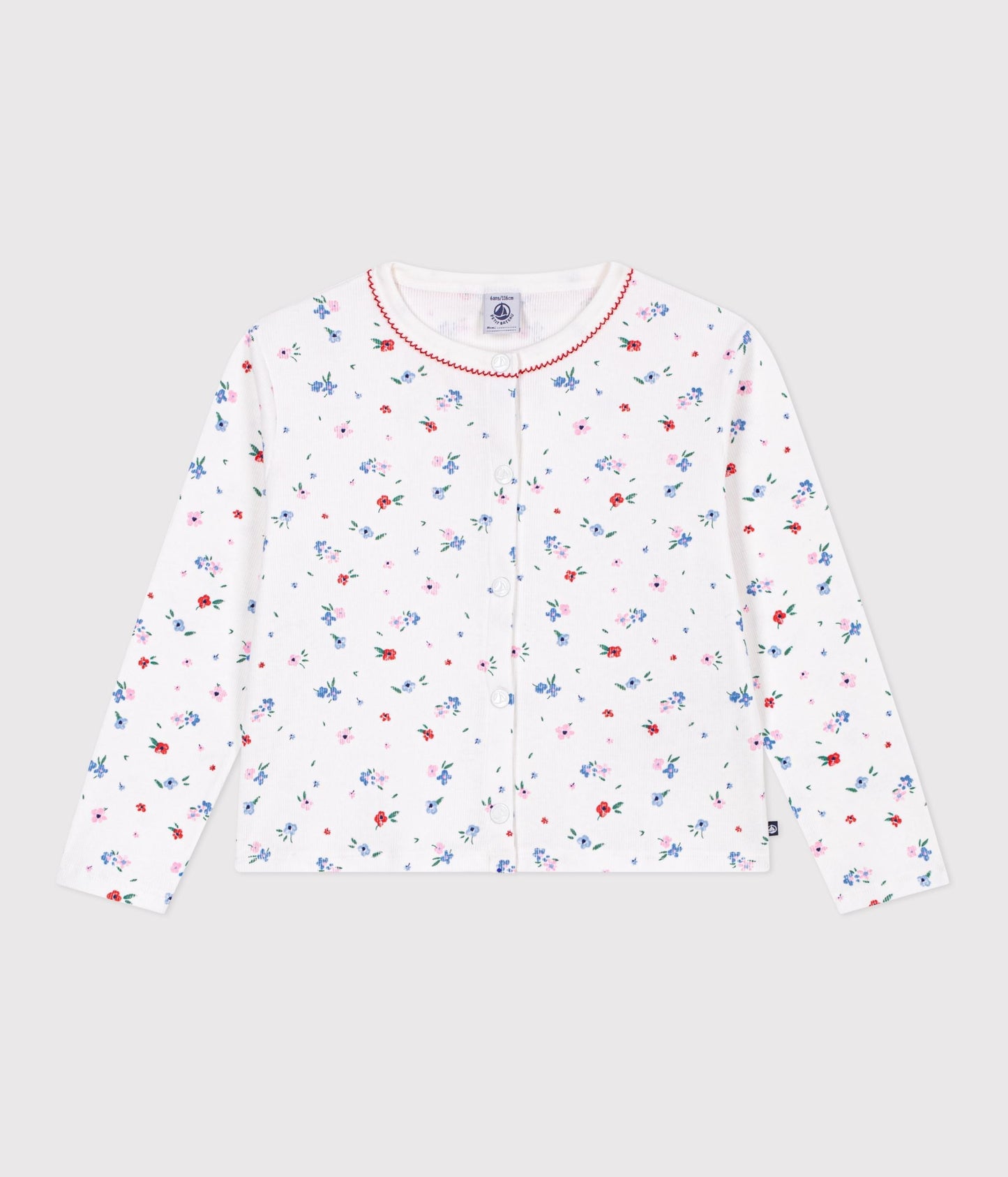 Cardigan enfant en coton imprimé fleurs – F1