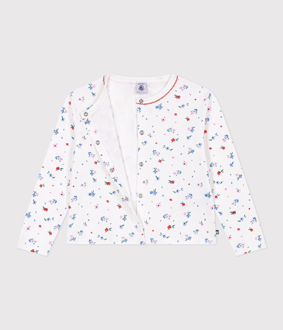Cardigan enfant en coton imprimé fleurs – F2