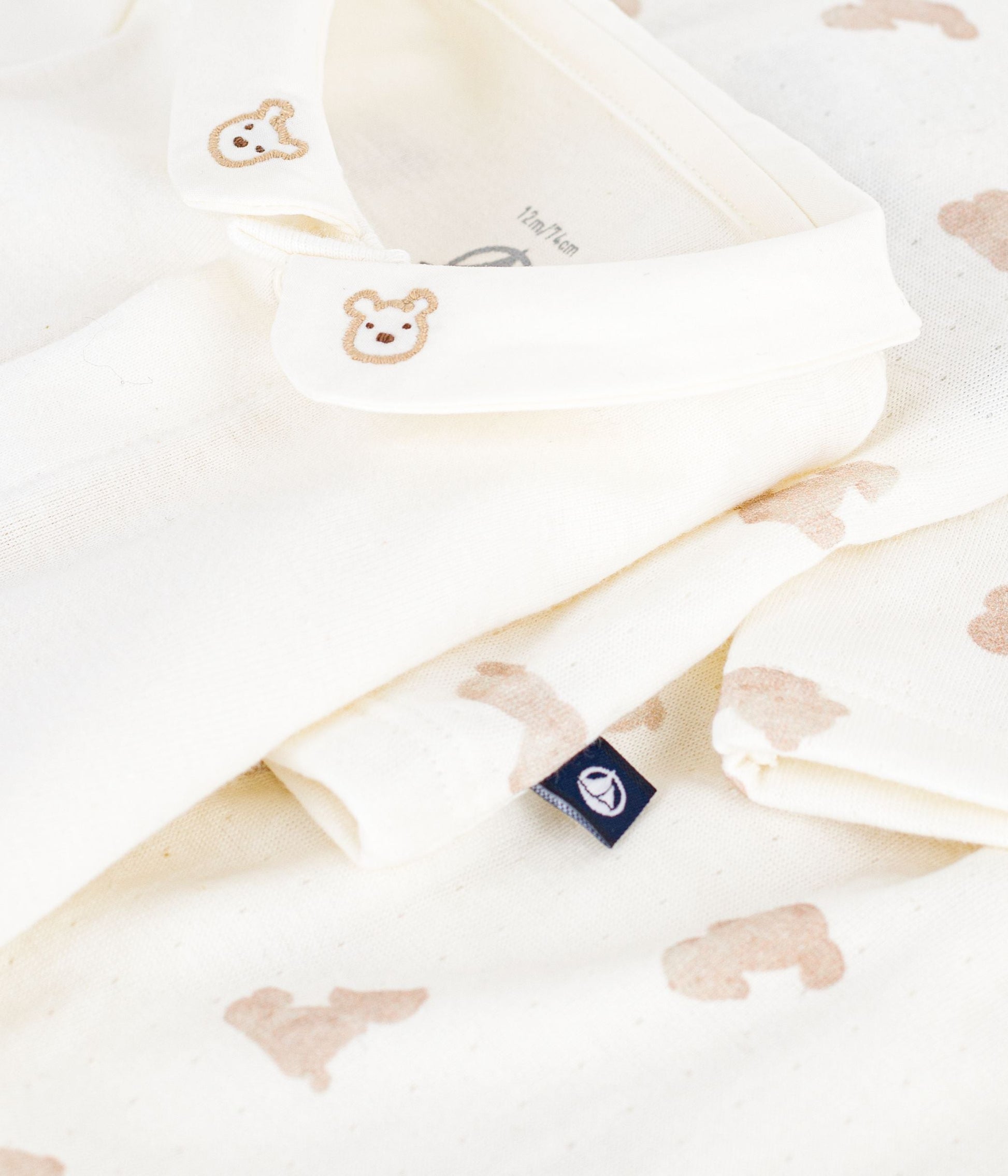 Ensemble long 3 pièces bébé en coton, imprimé oursons – Z1