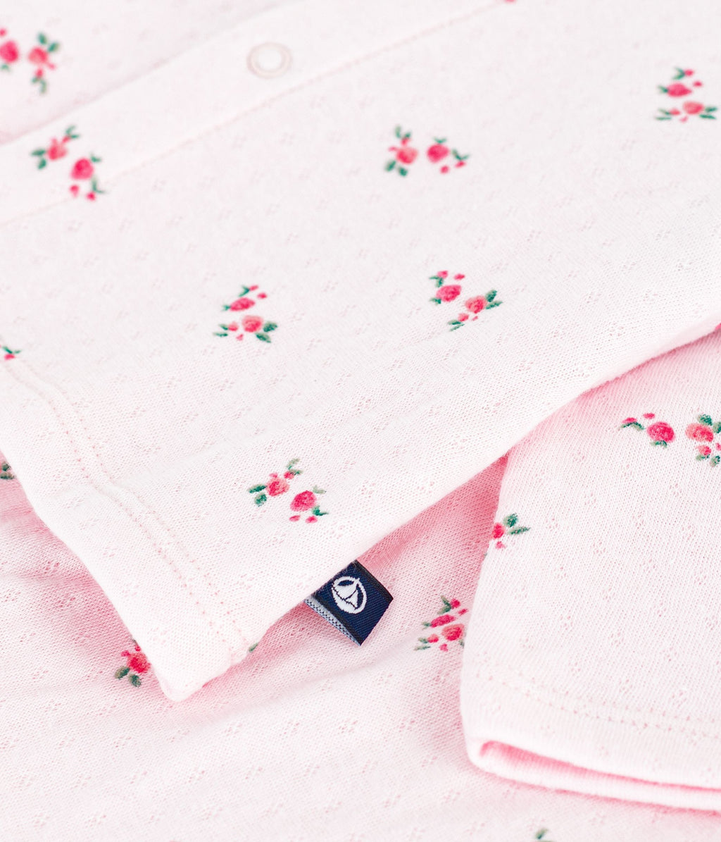 Ensemble long 2 pièces bébé en coton, imprimé fleurs – Z1