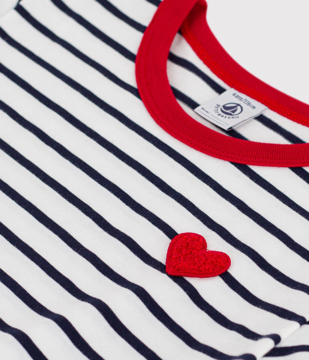 Tee-shirt enfant manches courtes en coton à rayures – Z1