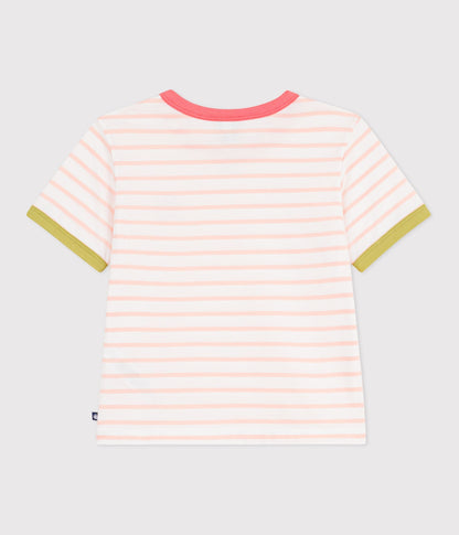 Tee-shirt enfant manches courtes en coton à rayures – D1
