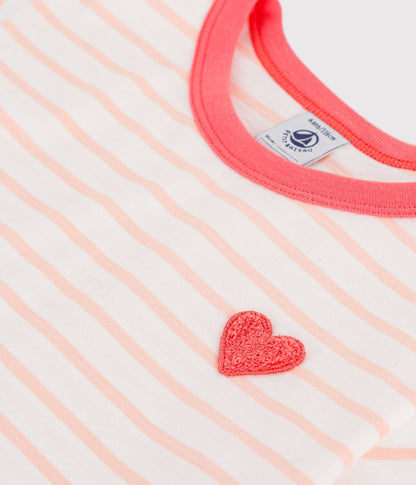 Tee-shirt enfant manches courtes en coton à rayures – Z1