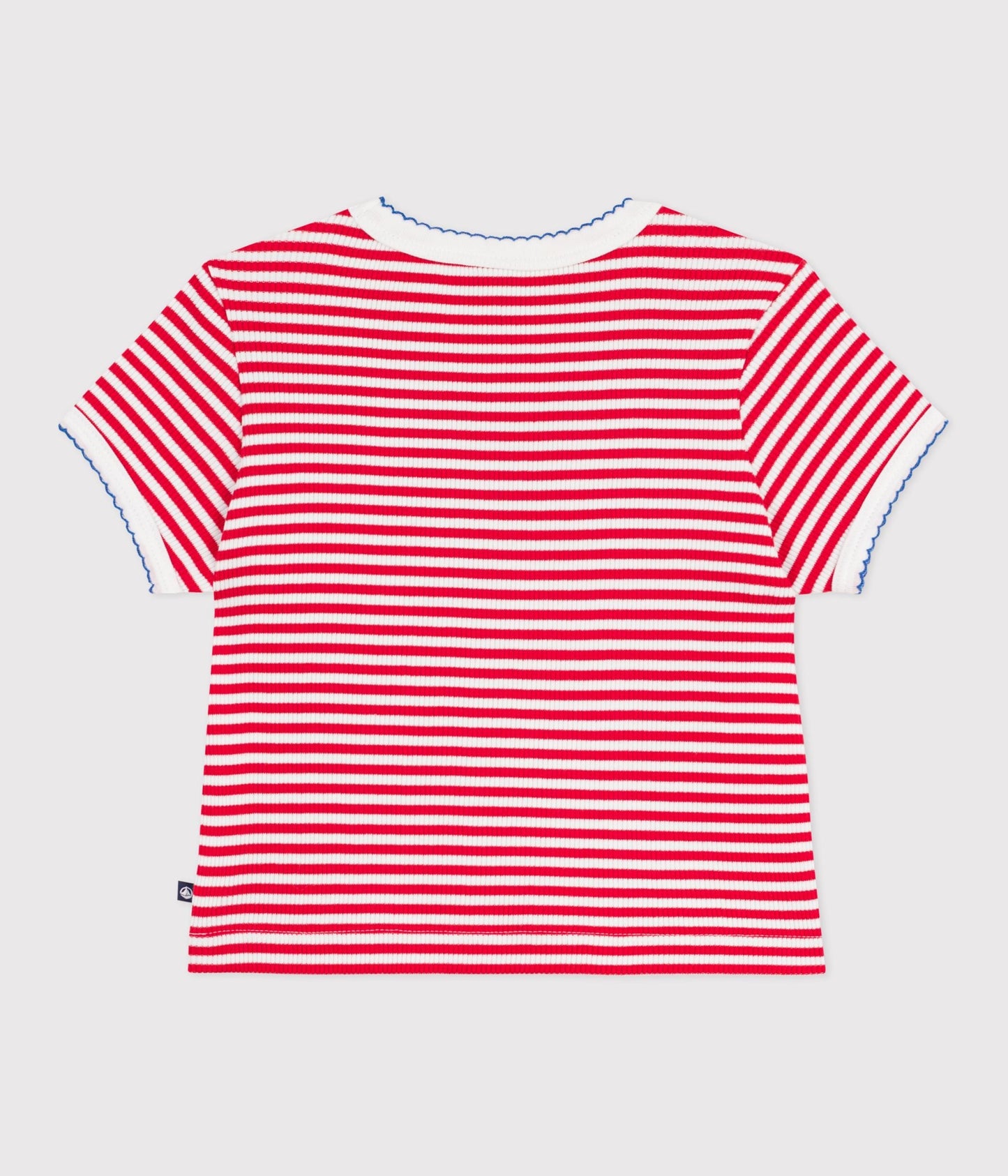 Tee-shirt enfant manches courtes en coton à rayures – D1