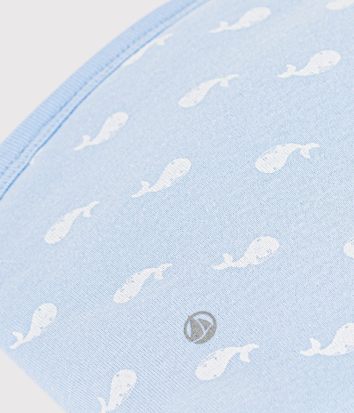 Pochette bébé en coton imprimé baleines – Z1