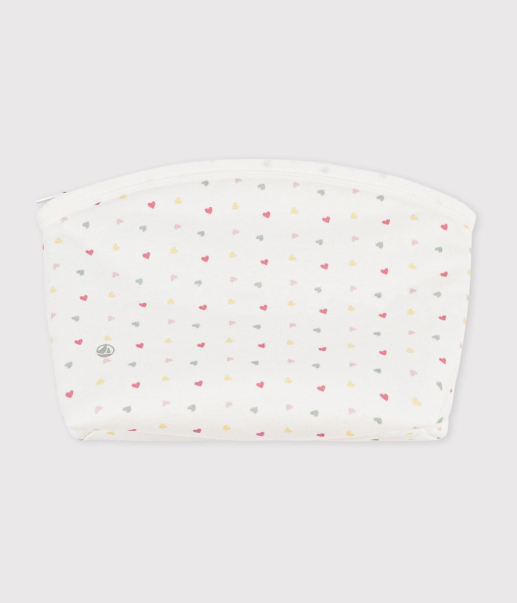 Pochette bébé en coton imprimé petits cœurs – F1