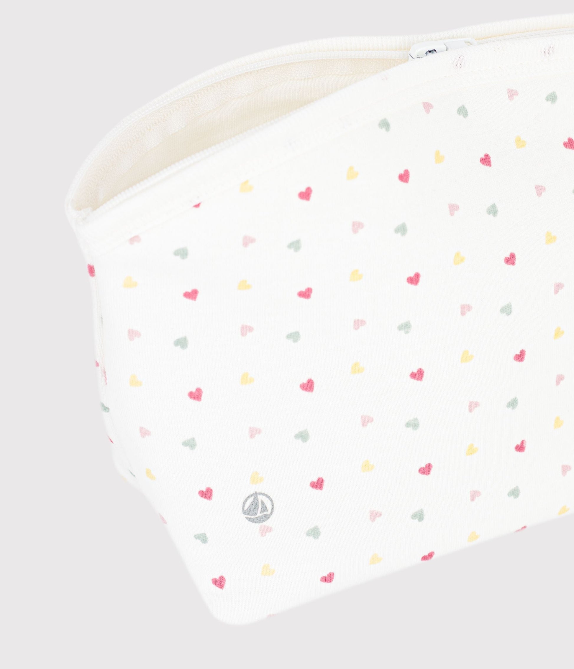 Pochette bébé en coton imprimé petits cœurs – Z1