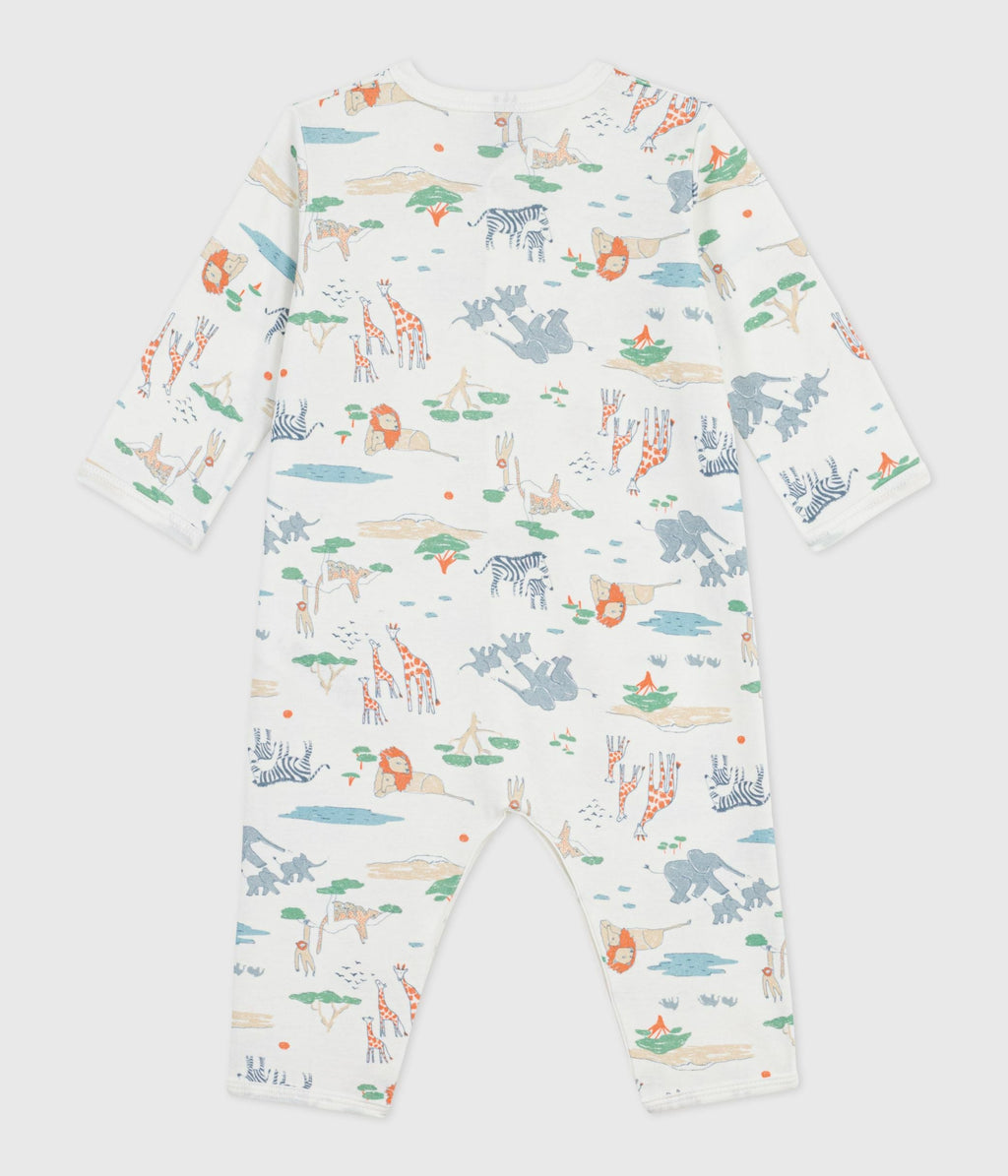Pyjama bébé en coton sans pieds imprimé savane – D1