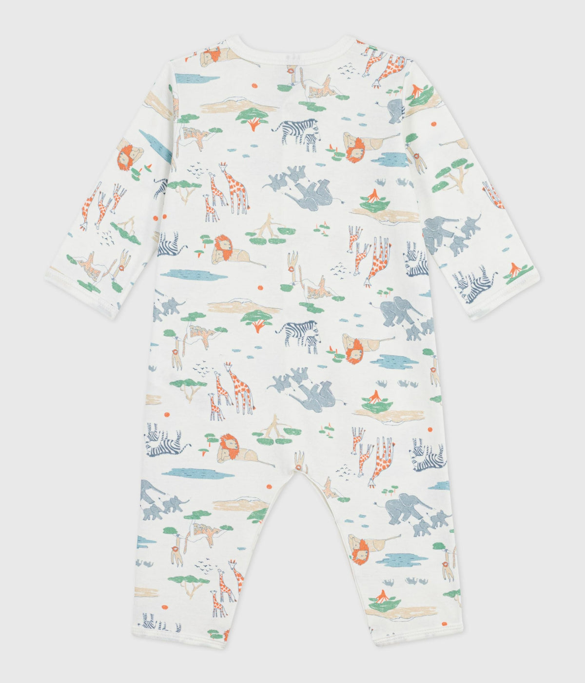 Pyjama bébé en coton sans pieds imprimé savane – D1