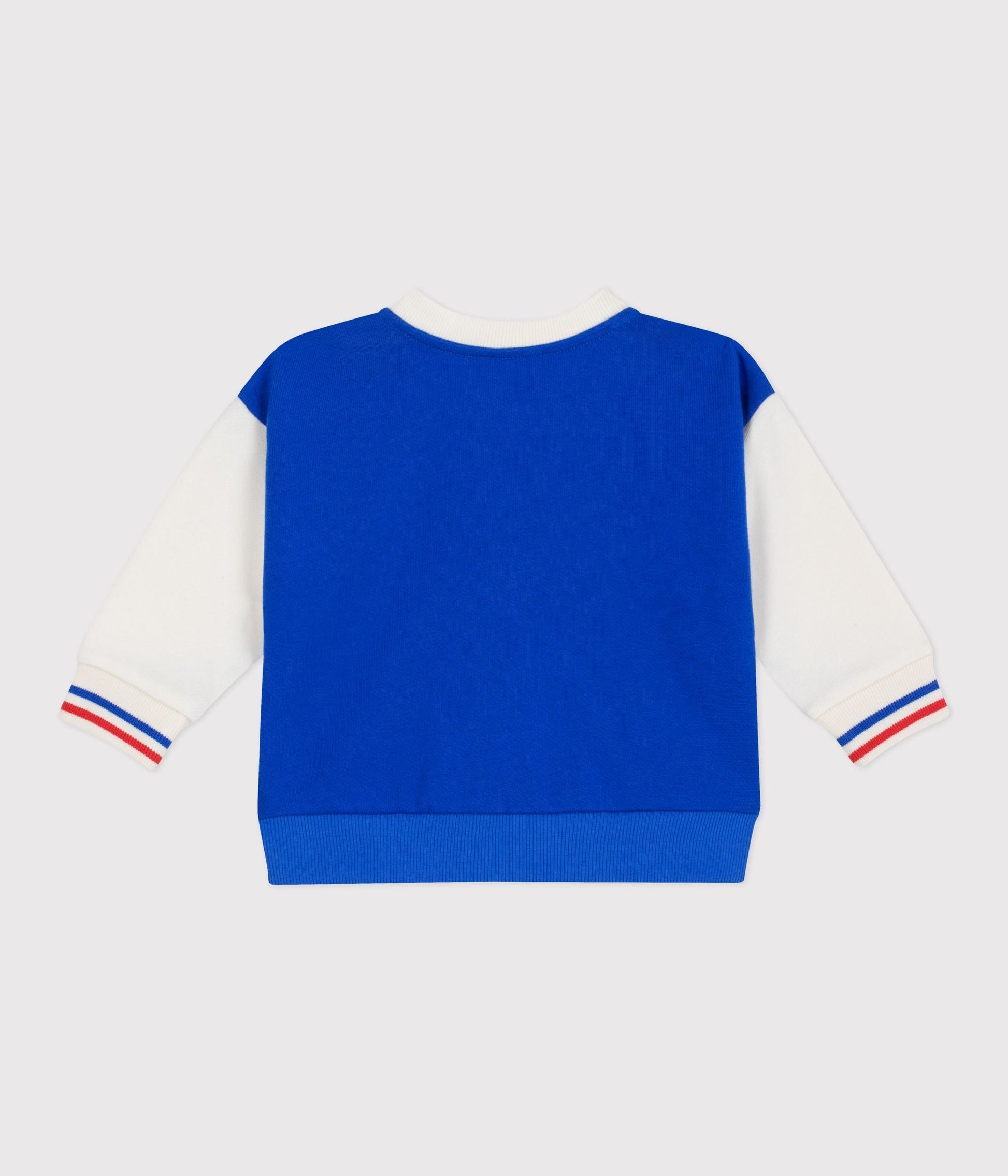 Veste teddy bébé en coton colorblock – D1
