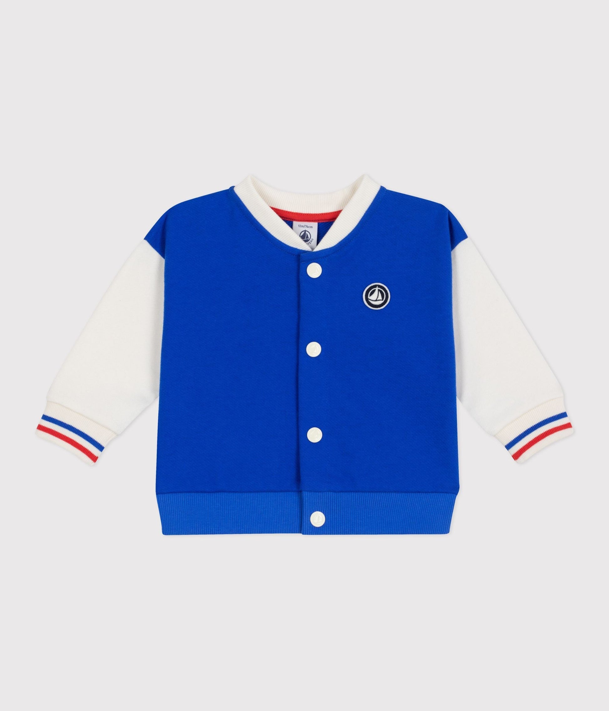 Veste teddy bébé en coton colorblock – F1