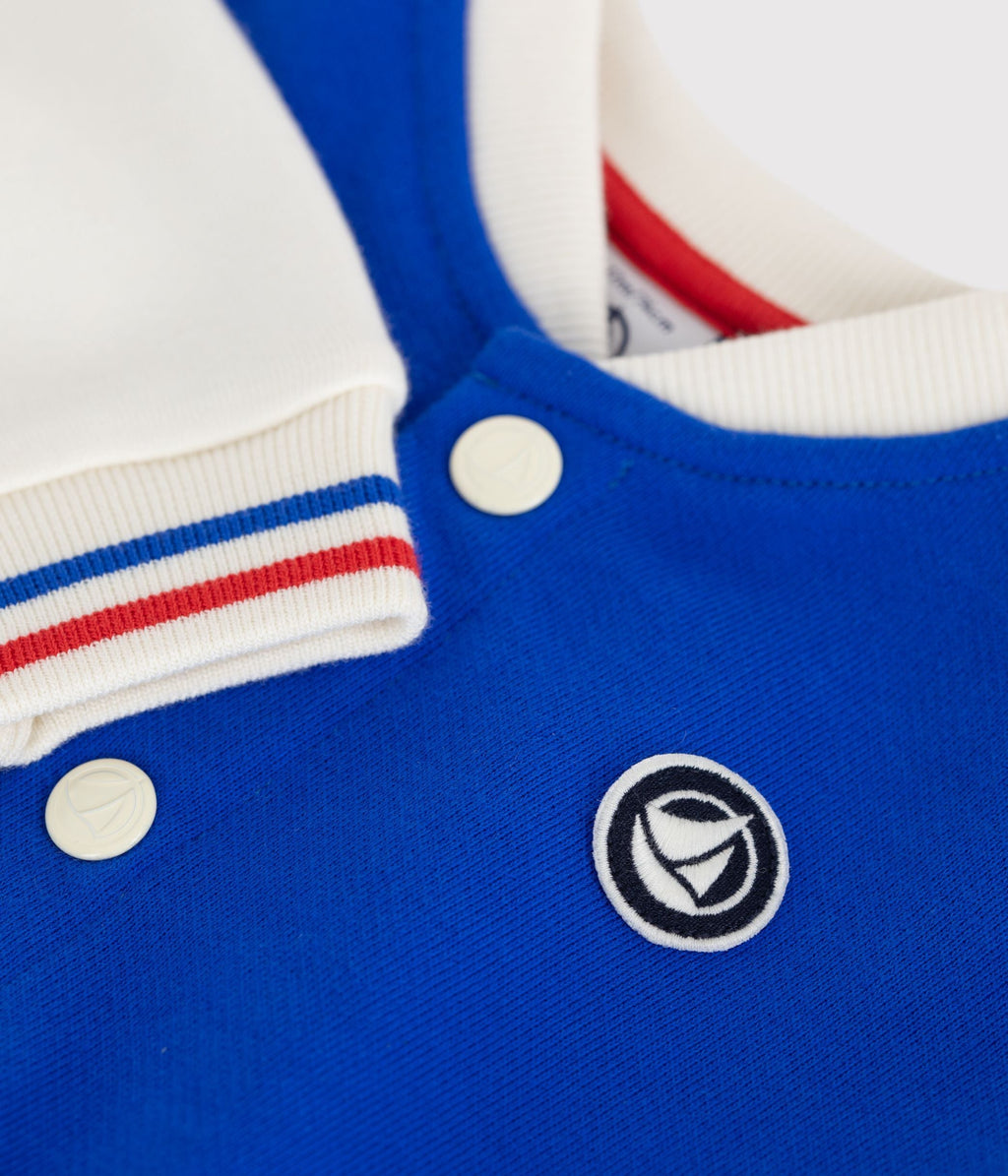 Veste teddy bébé en coton colorblock – Z1