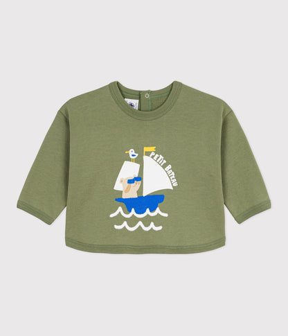 Sweatshirt à capuche bébé en coton à motifs – F1