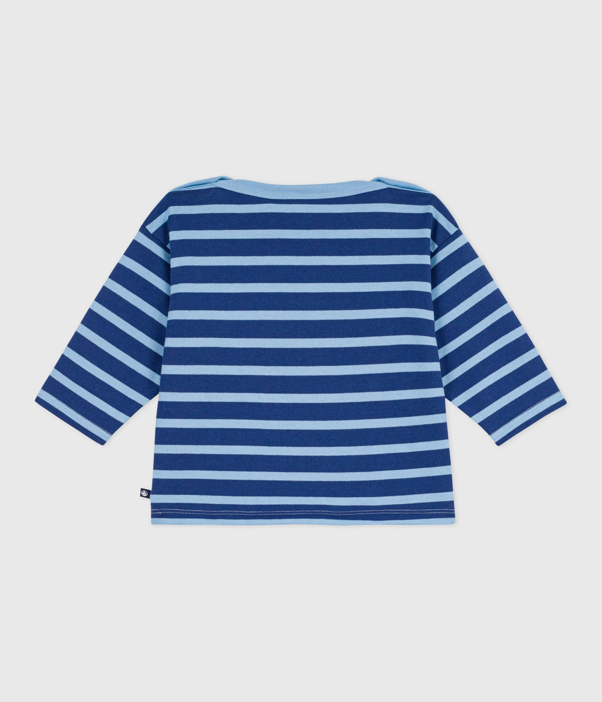Marinière bébé en coton, badge mouette – D1