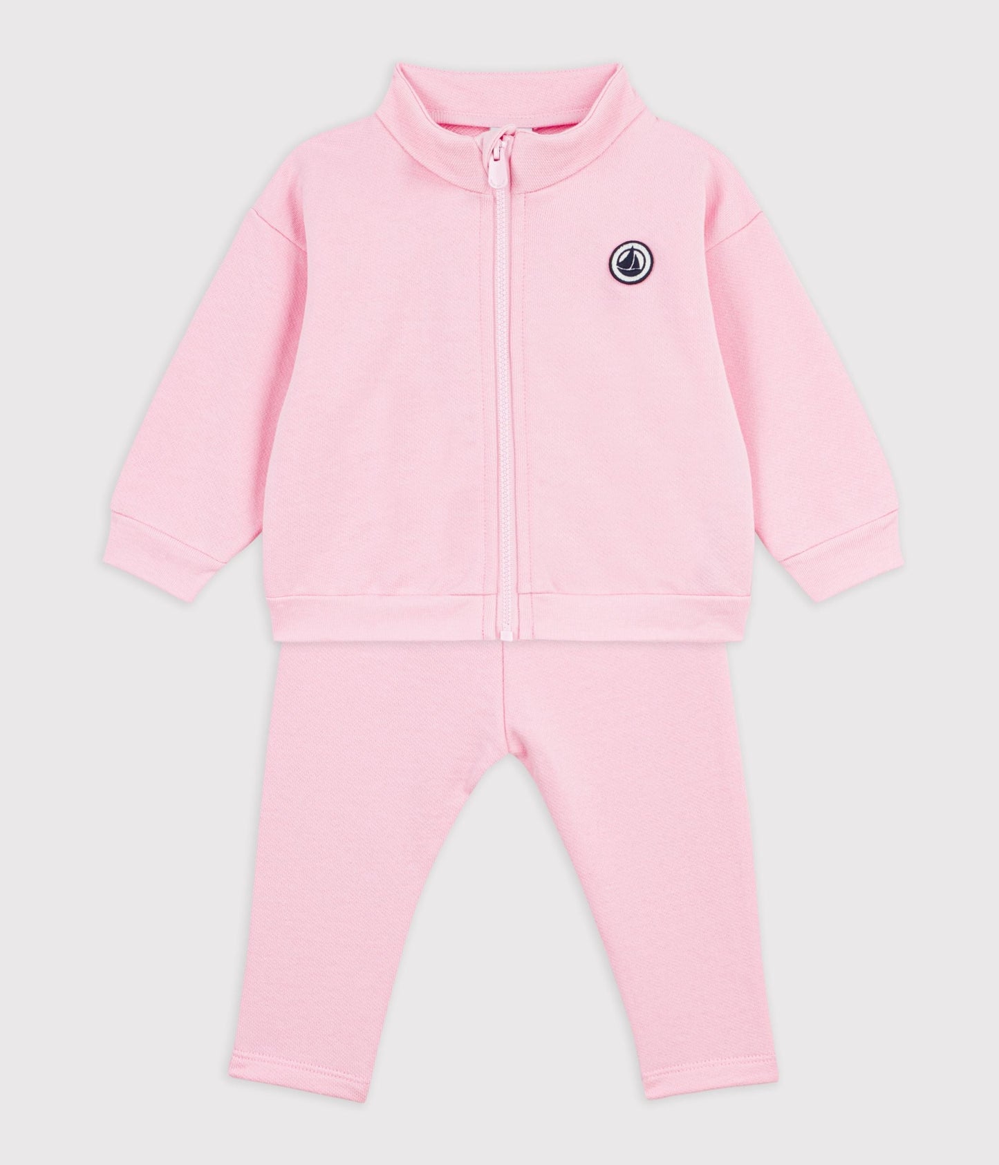 Ensemble sweatshirt et pantalon bébé en coton uni – F2