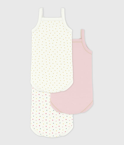 Lot de bodies bretelles en coton bébé – D1