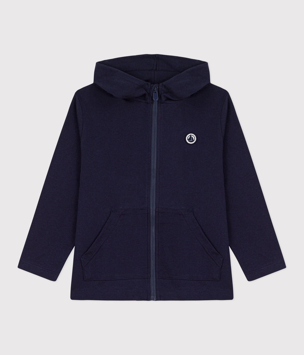 Sweatshirt à capuche zippé enfant en coton – F1