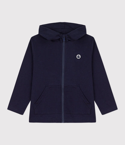 Sweatshirt à capuche zippé enfant en coton – F1