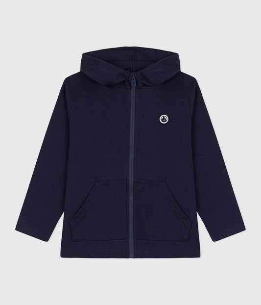 Sweatshirt à capuche zippé enfant en coton – F1