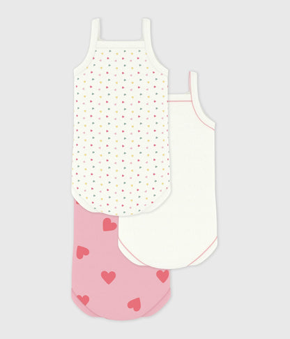 Lot de bodies bretelles en coton bébé – D1