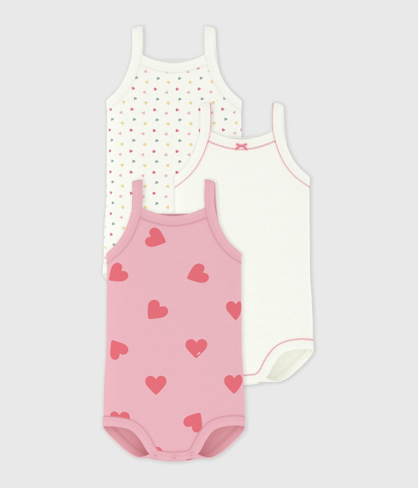 Lot de bodies bretelles en coton bébé – F1