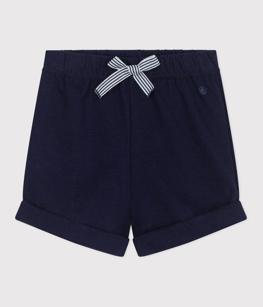Short bébé en coton uni – F1