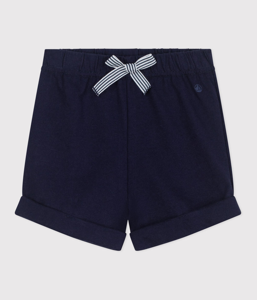 Short bébé en coton uni – F1