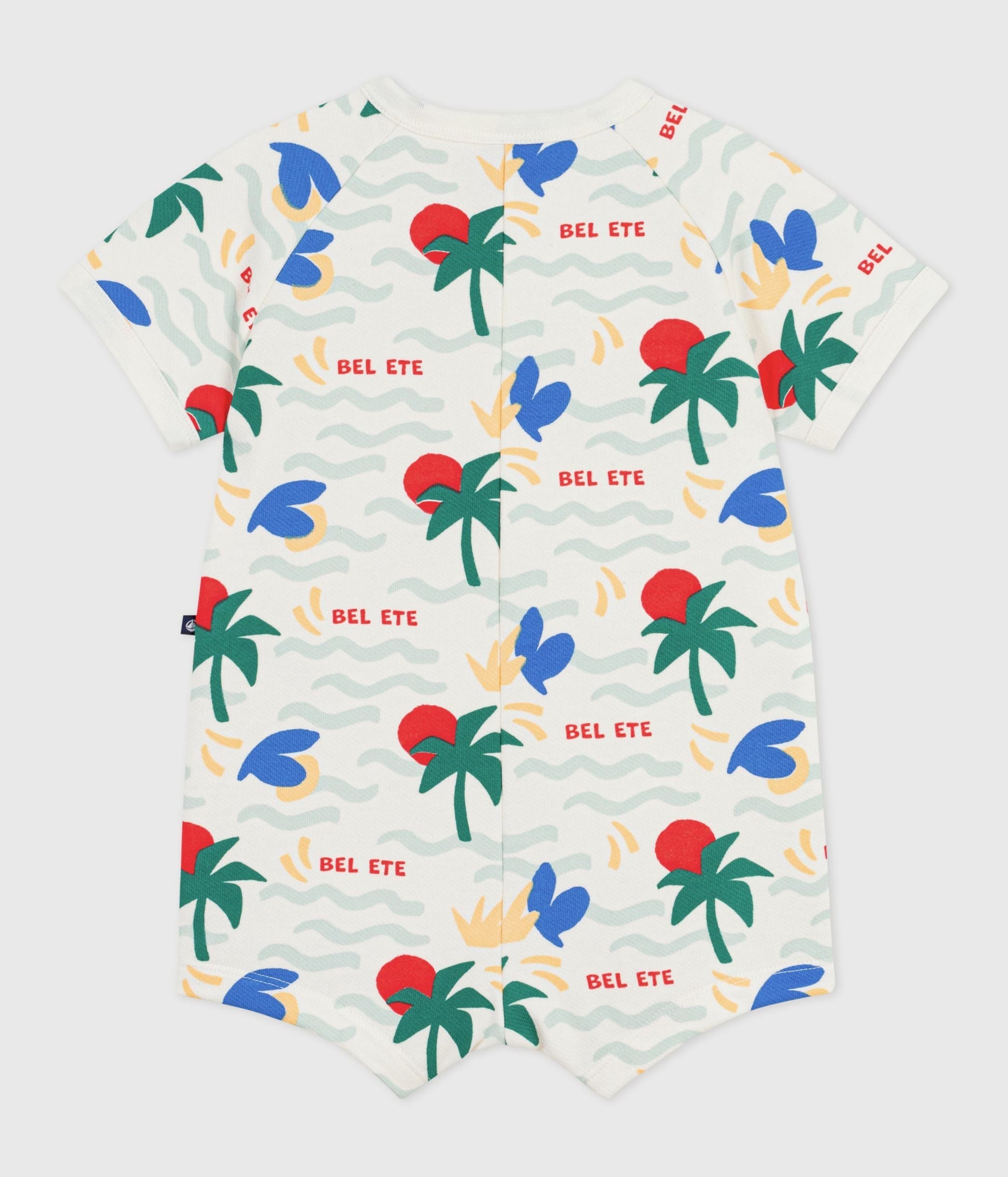 Combinaison courte bébé en coton imprimée – D1
